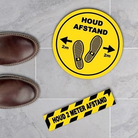 Covid floorstickers